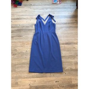 Anthropologie dress the population periwinkle midi dress size L